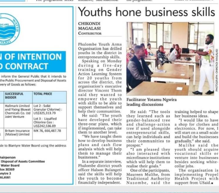Youths hone business skills